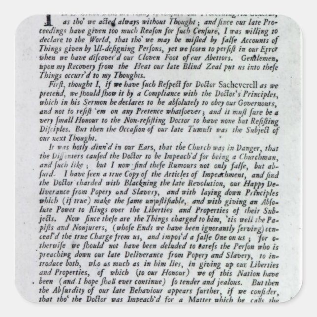 Der Kapitän der Mobs-Erklärung Quadratischer Aufkleber (Vorderseite)