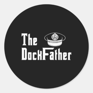 Der Kapitän des Dock-Vaters des Vaters Funny Fath Runder Aufkleber