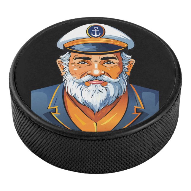 Der Kapitän des Schiffes Eishockey Puck (3/4)