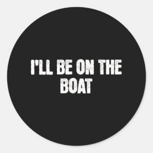 Der Kapitän des Segelbootes des Shirts wird auf de Runder Aufkleber