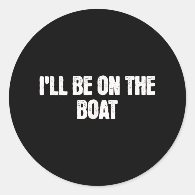 Der Kapitän des Segelbootes des Shirts wird auf de Runder Aufkleber (Vorderseite)