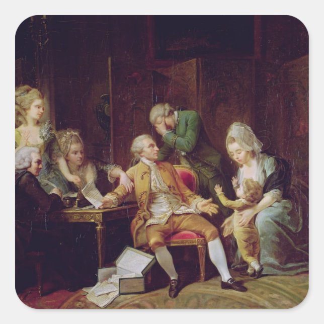 Der kaputte Vertrag Quadratischer Aufkleber (Vorderseite)