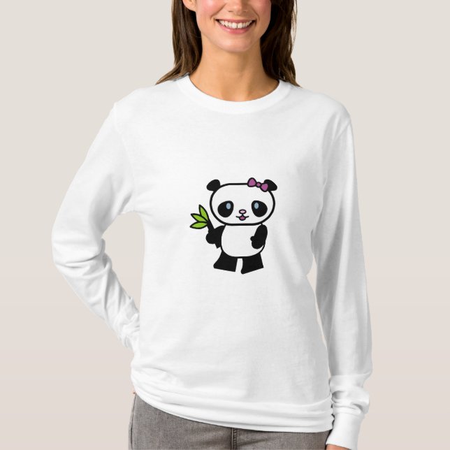Der Kapuzenpulli der Panda-Bärn-Frauen T-Shirt (Vorderseite)