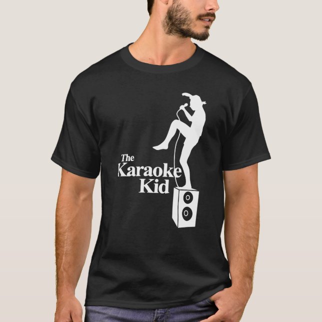 Der Karaoke Kid Funny Music Junge T-Shirt (Vorderseite)