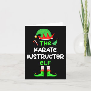 Der Karate Instructor Elf Weihnachten Matching Paj Karte