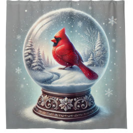 Der Kardinal des Winters Duschvorhang