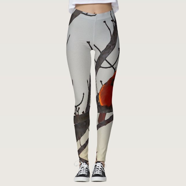 Der Kardinal morgens Leggings (Vorderseite)