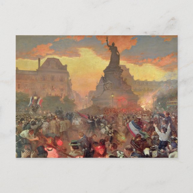 Der Karneval in Paris zu Ehren der Russen Postkarte (Vorderseite)