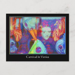 Der Karneval in Venedig - Die farbenfrohe Karneval Postkarte