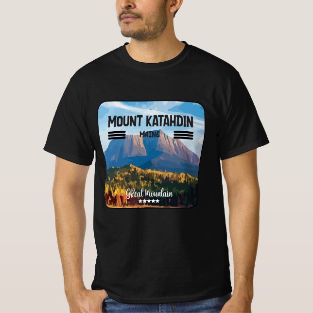 Der Katahdin-Berg im Ufer des Großen Berges T-Shirt (Vorderseite)