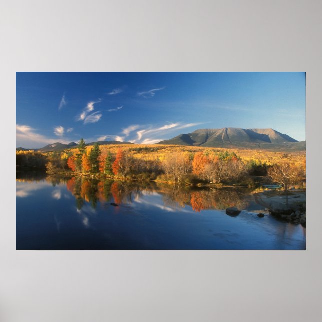 Der Katahdin-Berg und der Langkofel Herbst Poster (Vorne)