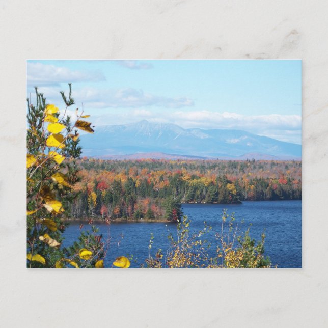 Der Katahdin im Herbst Postkarte (Vorderseite)