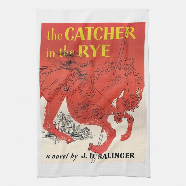 DER KATCHER IM RYE VON J.D. SALINGER GESCHIRRTUCH (Vertikal)