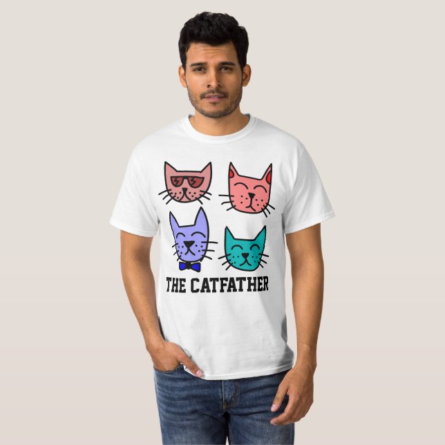 DER KATVATER, KatzenVater T - Shirt (Vorne ganz)