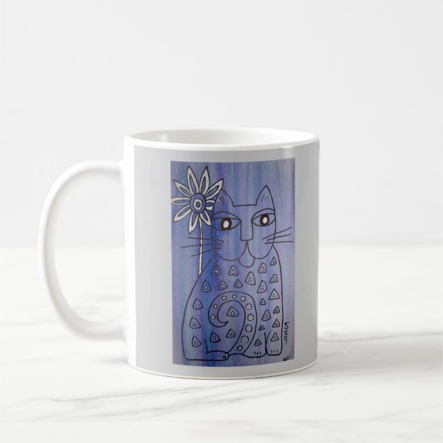 "Der Katze got die Blues " Kaffeetasse (Links)