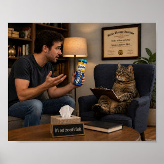 Der Katzen-Therapeut-Poster Poster