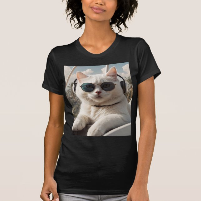 Der Katzenpilot. T-Shirt (Vorderseite)