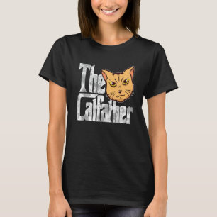 Der Katzenvater Cat Father Mafia Schnurrhaare Männ T-Shirt