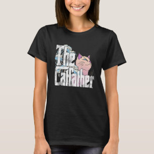 Der Katzenvater Cat Father Mafia Schnurrhaare Männ T-Shirt