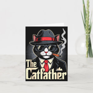 Der Katzenvater Smoking-Katze Papa Happy Father Da Karte