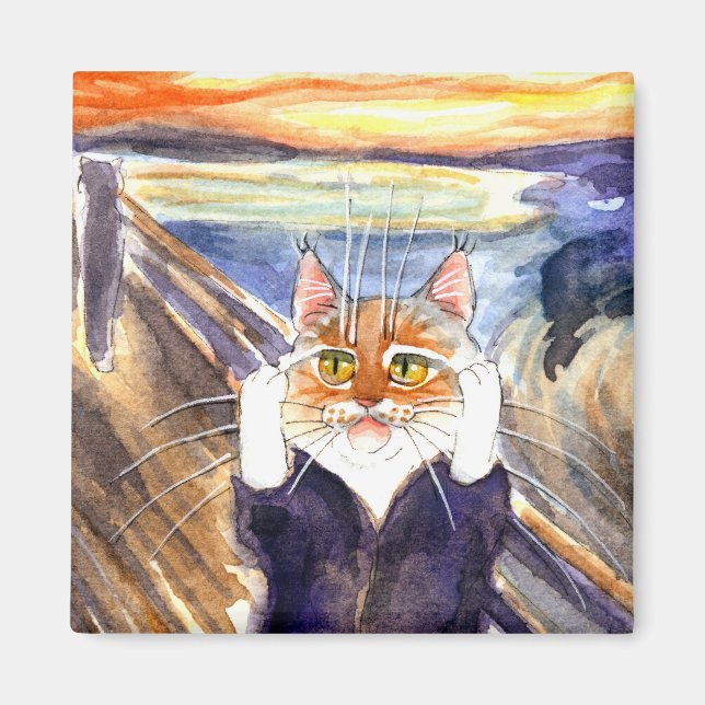 Der Katzenvormagnet, Edvard Munch ist der Schrei Magnet (Vorne)