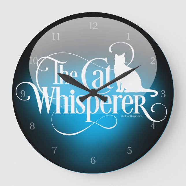 Der KatzeWhisperer Große Wanduhr (Vorderseite)