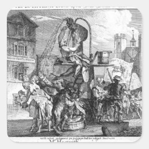 Der Käufer, eine Touch über die Zeit, 1762 Quadratischer Aufkleber