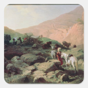 Der Kaukasus, 1872 Quadratischer Aufkleber