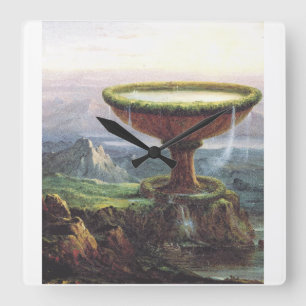 Der Kelch des Titan von Thomas Cole Quadratische Wanduhr