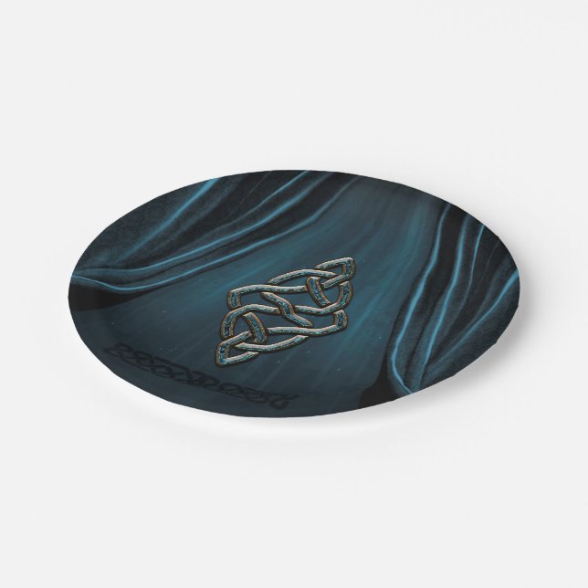 Der keltische Knoten Pappteller (Schrägansicht)