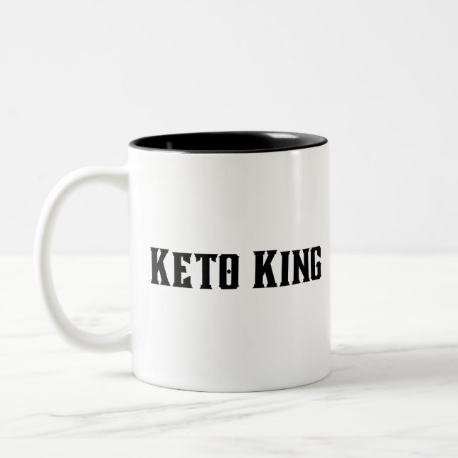 Der Keto-König Zweifarbige Tasse (Links)