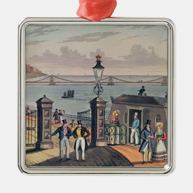 Der Kettenpier auf der Front in Brighton Silbernes Ornament (Vorne)