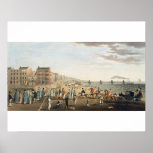 Der Kettenpier in Brighton mit Charakteren (etchin Poster