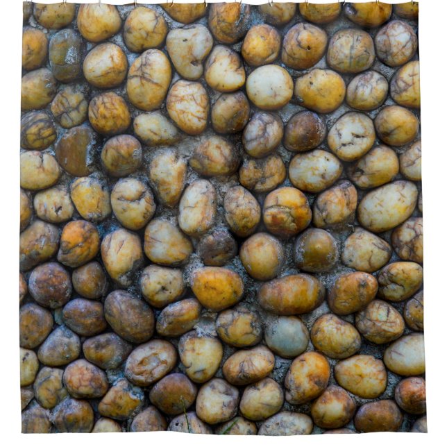Der Kiesboden, die Hintergrundtexturesabstra Duschvorhang (Vorderseite)