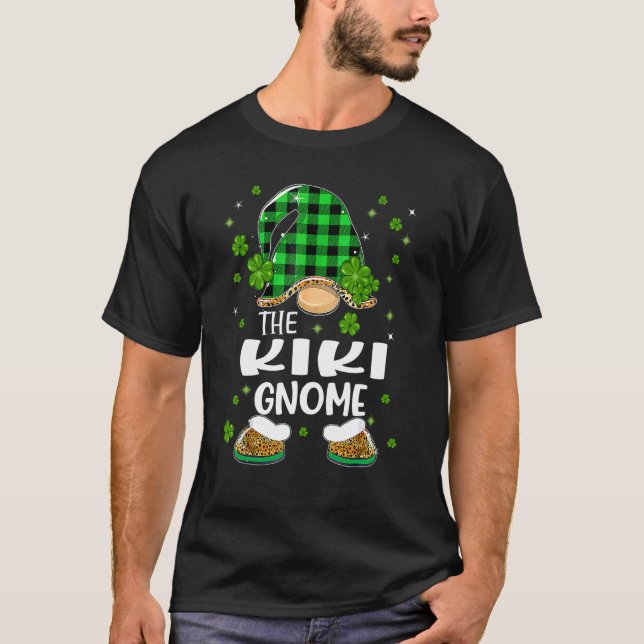 Der Kiki Gnome Kleeblatt St Patricks Day T-Shirt (Vorderseite)