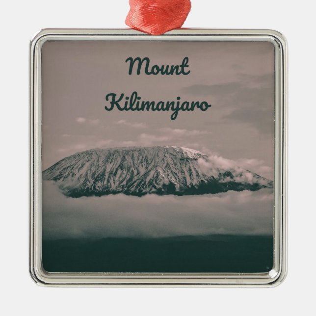 Der Kilimanjaro-Schneewolf in Tansania Afrika Ornament Aus Metall (Vorne)