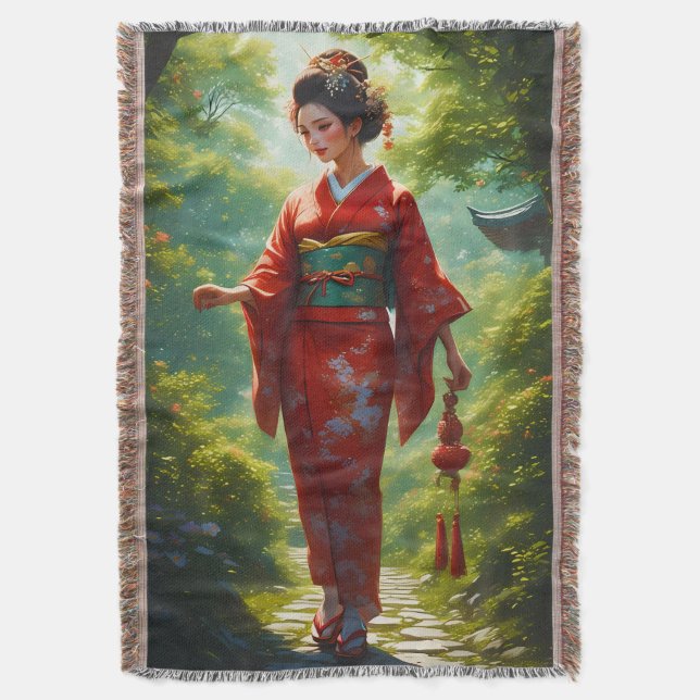 Der Kimono-Spaziergang Decke (Vorderseite Vertikal)