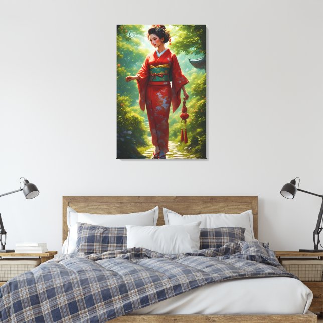 Der Kimono-Weg Leinwanddruck (Insitu (Schlafzimmer))