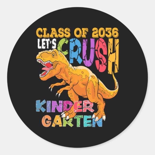 Der Kindergarten 2036 wird Dinosaurier wieder in d Runder Aufkleber (Vorderseite)