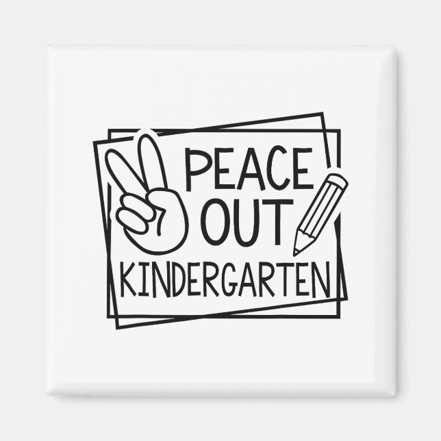 Der Kindergarten am letzten Schultag Magnet (Vorne)