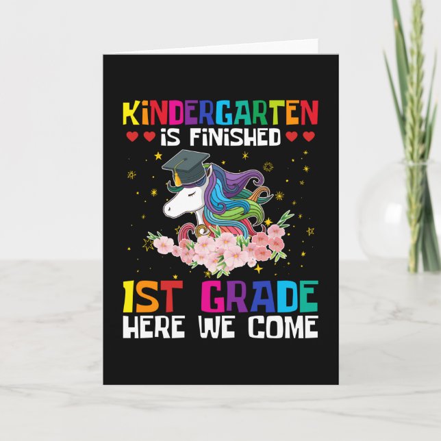Der Kindergarten ist fertig Karte (Vorderseite)