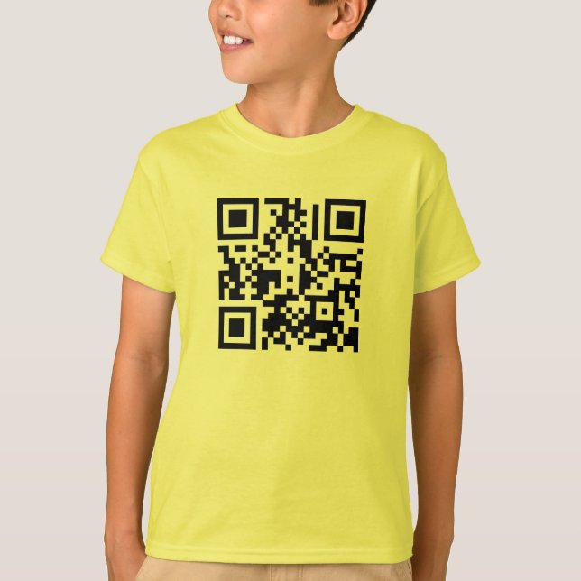 Der KinderT - Shirt QR Würfel-| (Vorderseite)