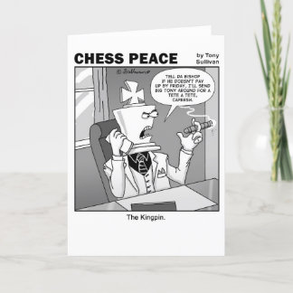 Der Kingpin-Schach-Friedens-Cartoon Karte
