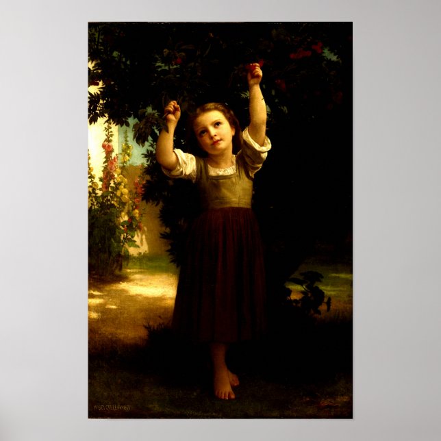 Der Kirschenpflücker William Adolphe Bouguereau 18 Poster (Vorne)