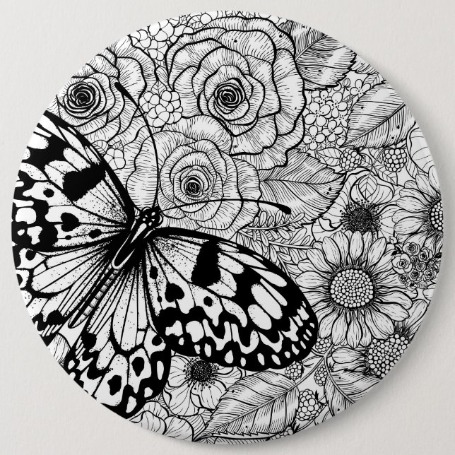 Der Kite-Garten aus Papier Button (Vorderseite)