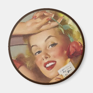Der Kitsch BItsch: Button-Oben Porträts Magnet