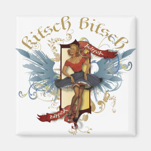 Der Kitsch Bitsch: Tanzende Tattoupin-Up-Doll Magnet