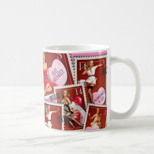 Der Kitsch Bitsch: Valentines-Briefmarken-Sammlung Tasse