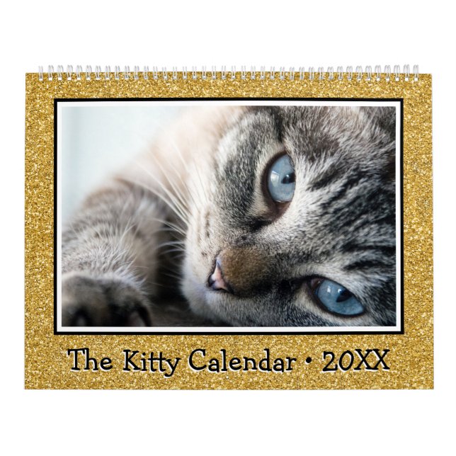 Der Kitty-Kalender Gold Glitter Kalender (Titelbild)