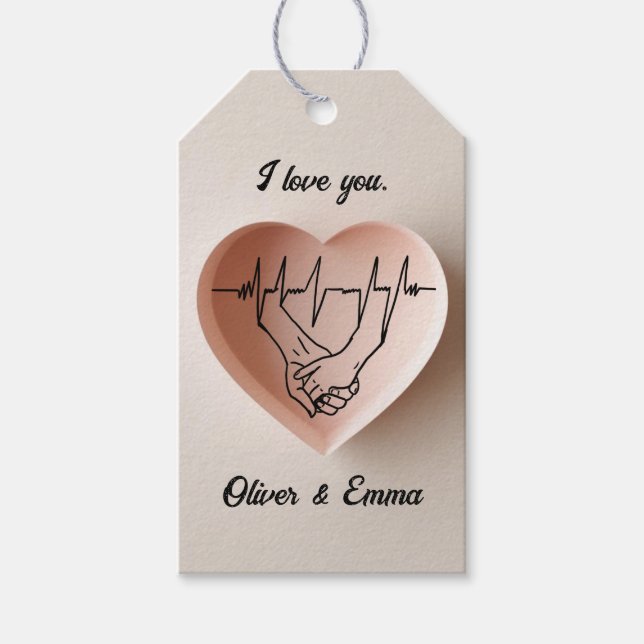 Der Klang deines Herzschlags Geschenkanhänger (Vorderseite)